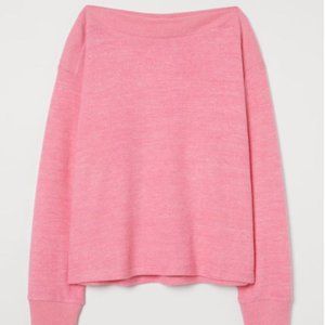 H&M Pink Boat Neck Sweater
